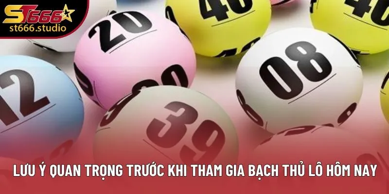 Lưu ý quan trọng trước khi tham gia bạch thủ lô hôm nay